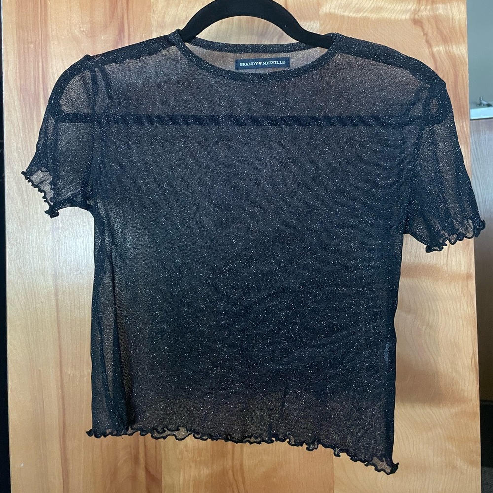 Brandy Melville - 2016 sparkly, mesh top